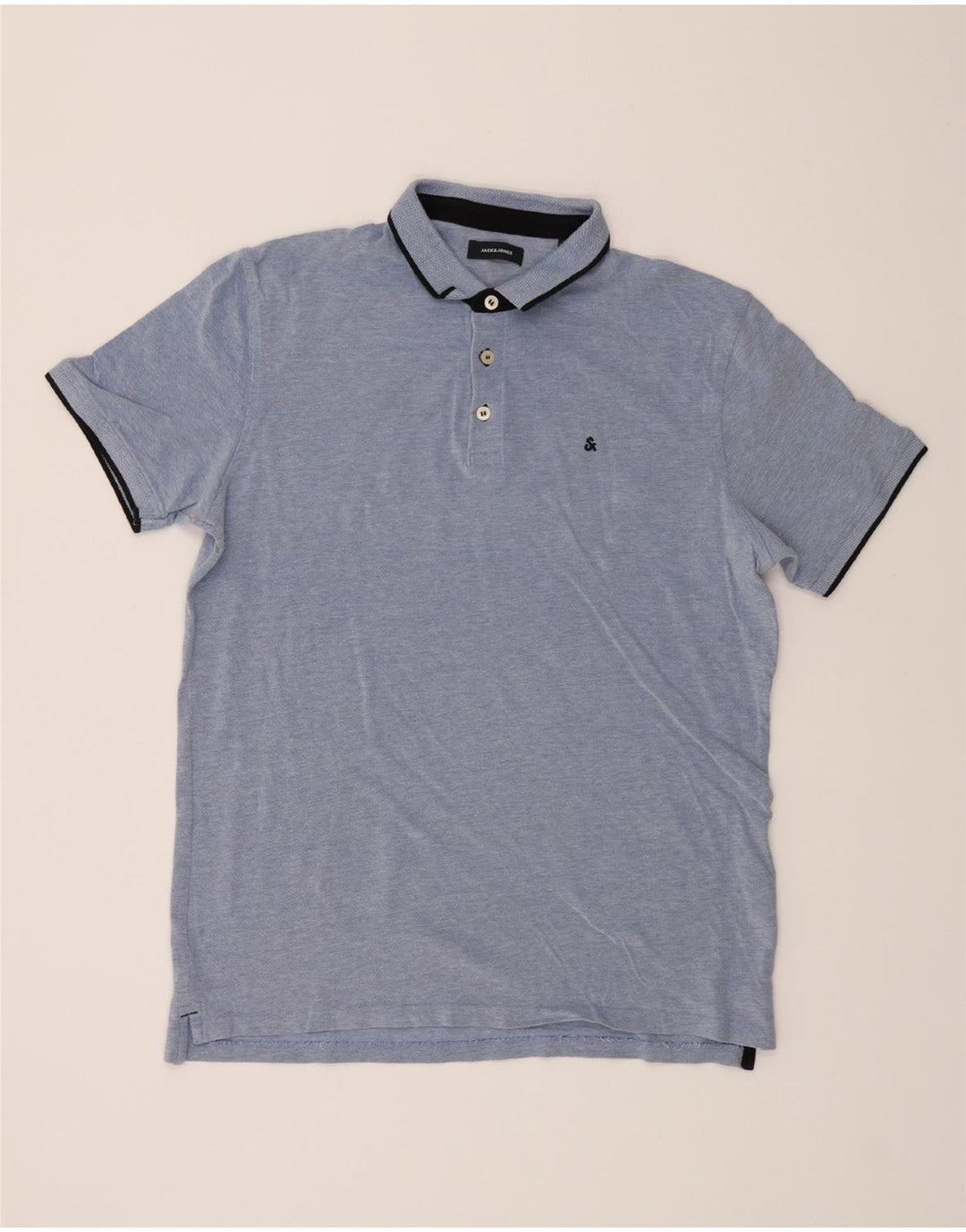 JACK & JONES Mens Polo Shirt 2XL Blue Cotton Vintage Jack & Jones and Second-Hand Jack & Jones from Messina Hembry 