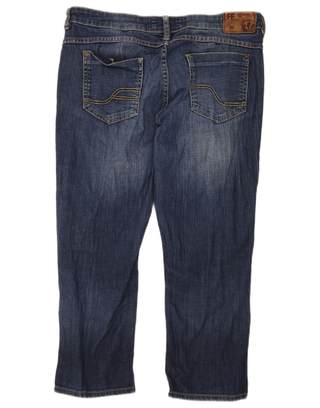 Calça jeans feminina Fat Face UK 12 médio W34 L23 algodão azul