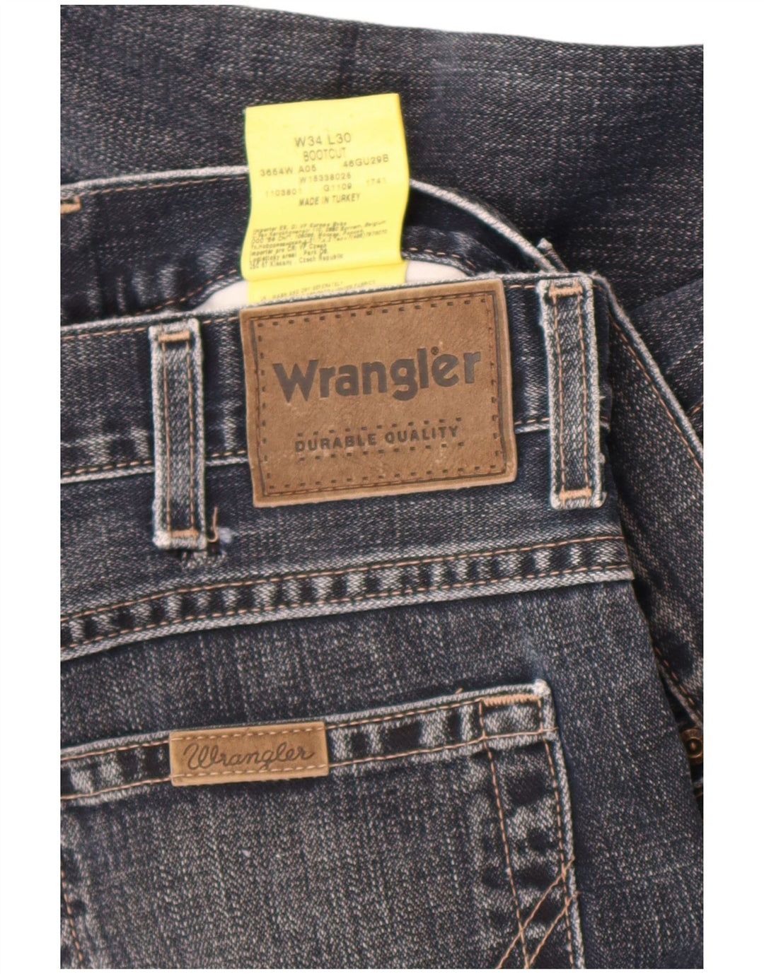 Wrangler Mens Bootcut Jeans W34 L30 Azul Marinho Algodão