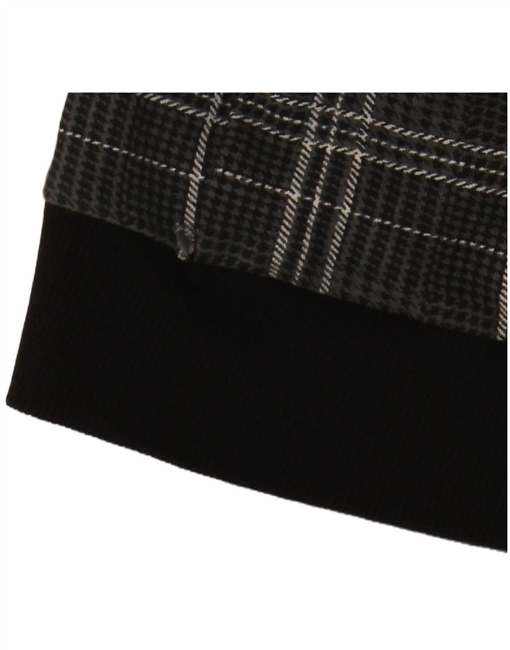 Suéter feminino Freddy com capuz e zíper gráfico Reino Unido 10 pequeno algodão xadrez cinza