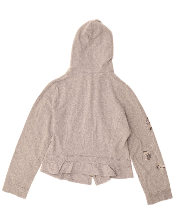 MARLBORO CLASSICS Suéter feminino com capuz e zíper 11-12 anos XL cinza floral