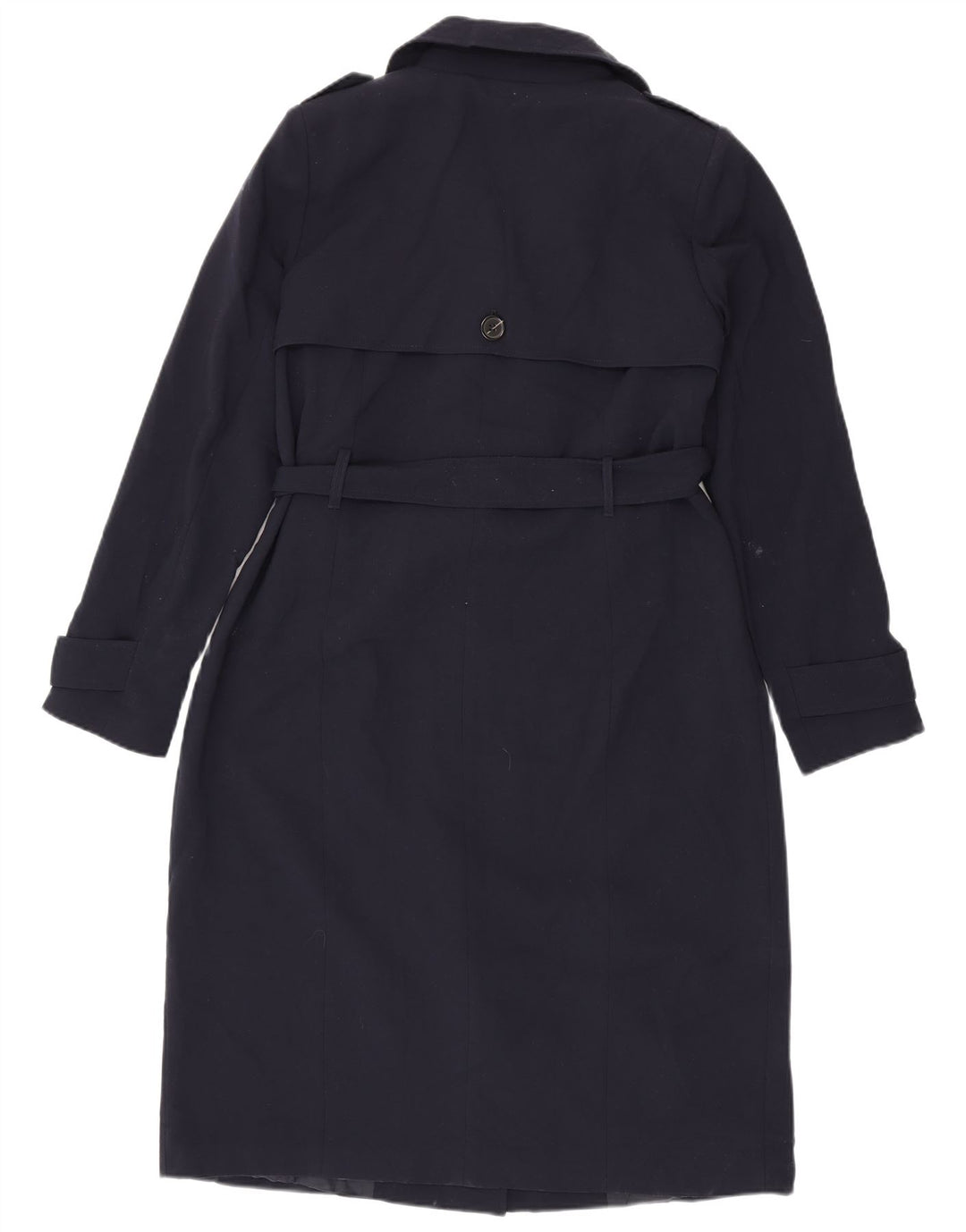 Trench Coat feminino Oasis UK 16 grande poliéster azul marinho
