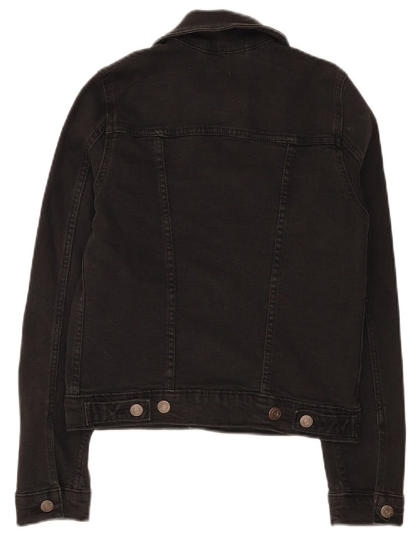 Jaqueta jeans feminina Levi's UK 2 2XS algodão preto