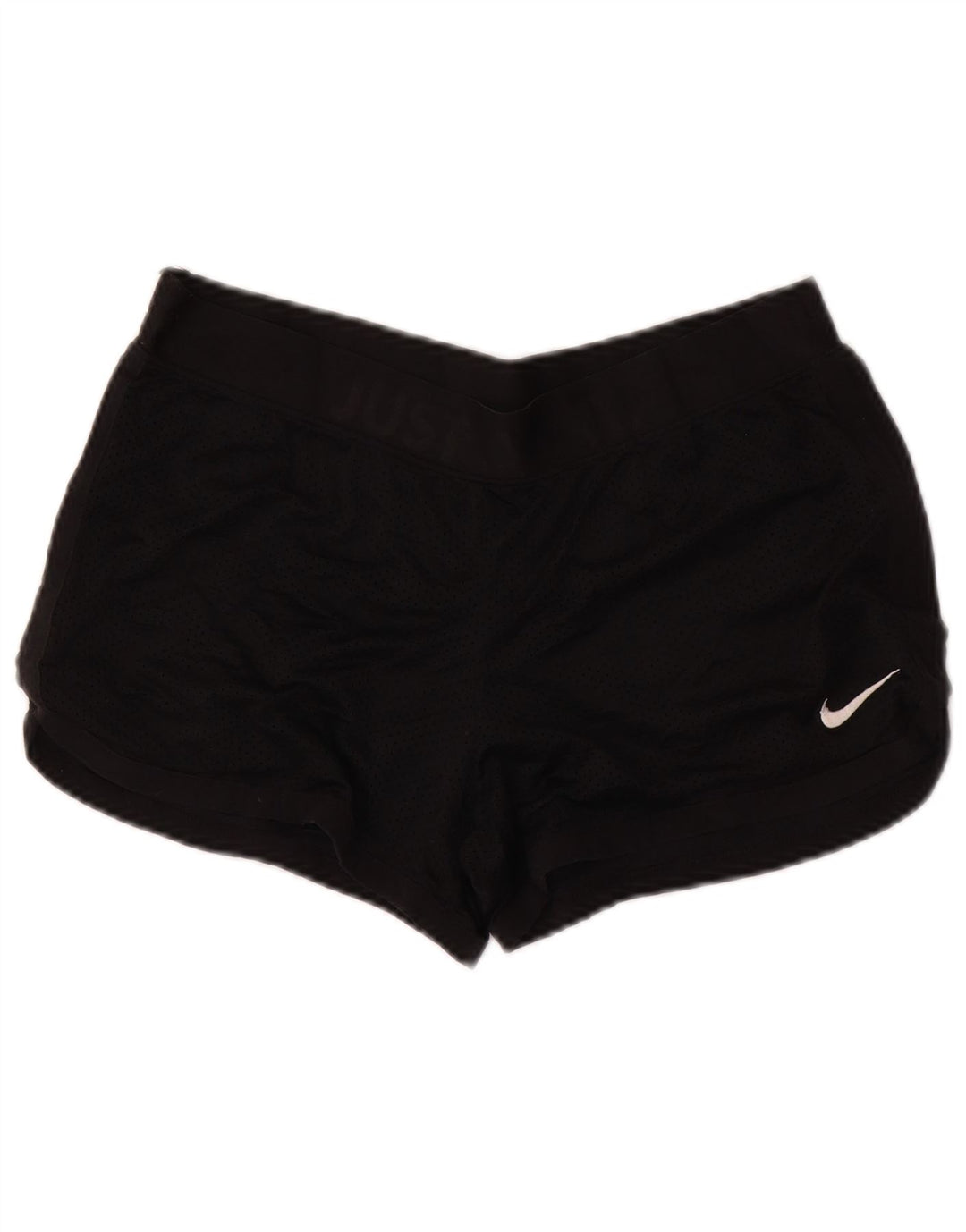 Shorts esportivos femininos Nike Dri Fit Graphic UK 14 médio preto poliéster
