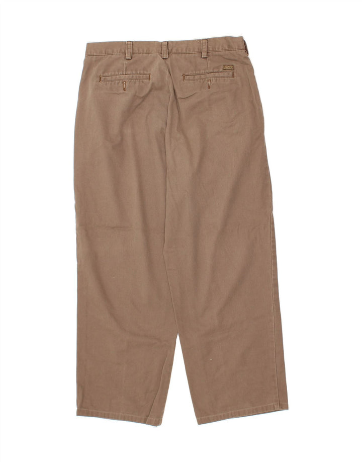 IZOD Mens Straight Chino Trousers W34 L27 Brown Cotton Vintage Izod and Second-Hand Izod from Messina Hembry 