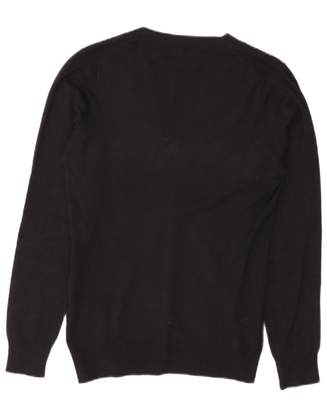 Suéter feminino Zara com decote em V Reino Unido 12 viscose preta média