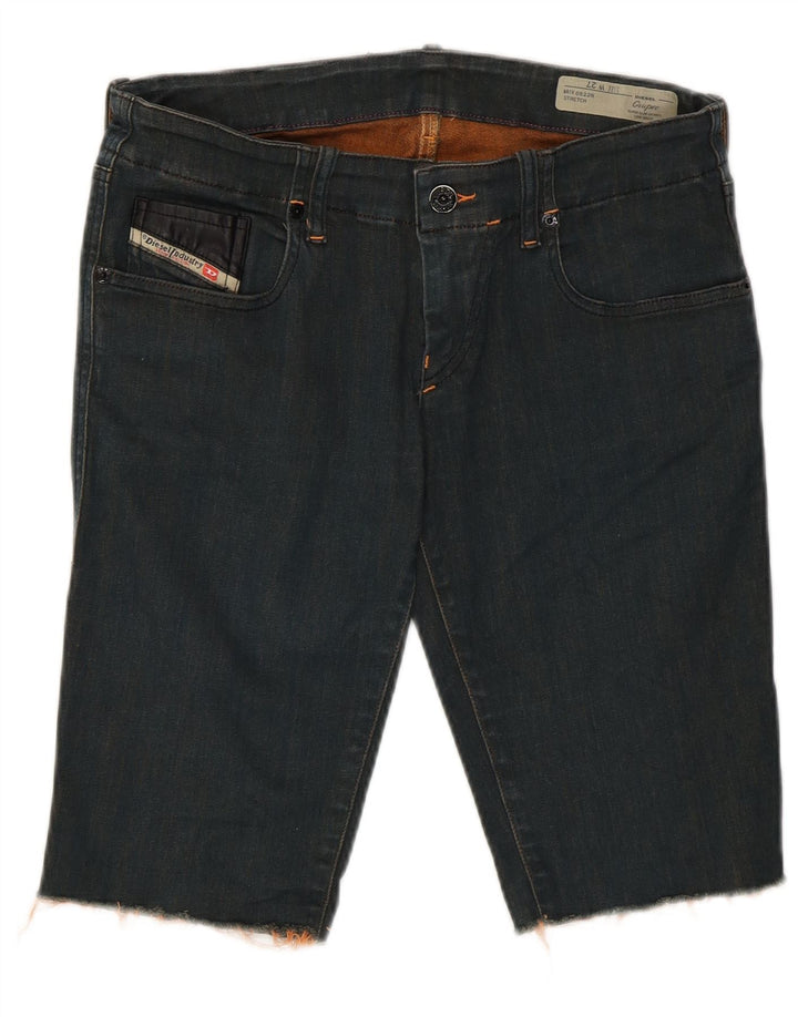 Shorts jeans Grupee feminino Diesel W27 pequeno algodão azul marinho