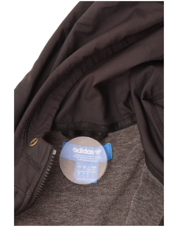 Suéter Adidas Masculino Zip com Capuz Grande Poliéster Preto