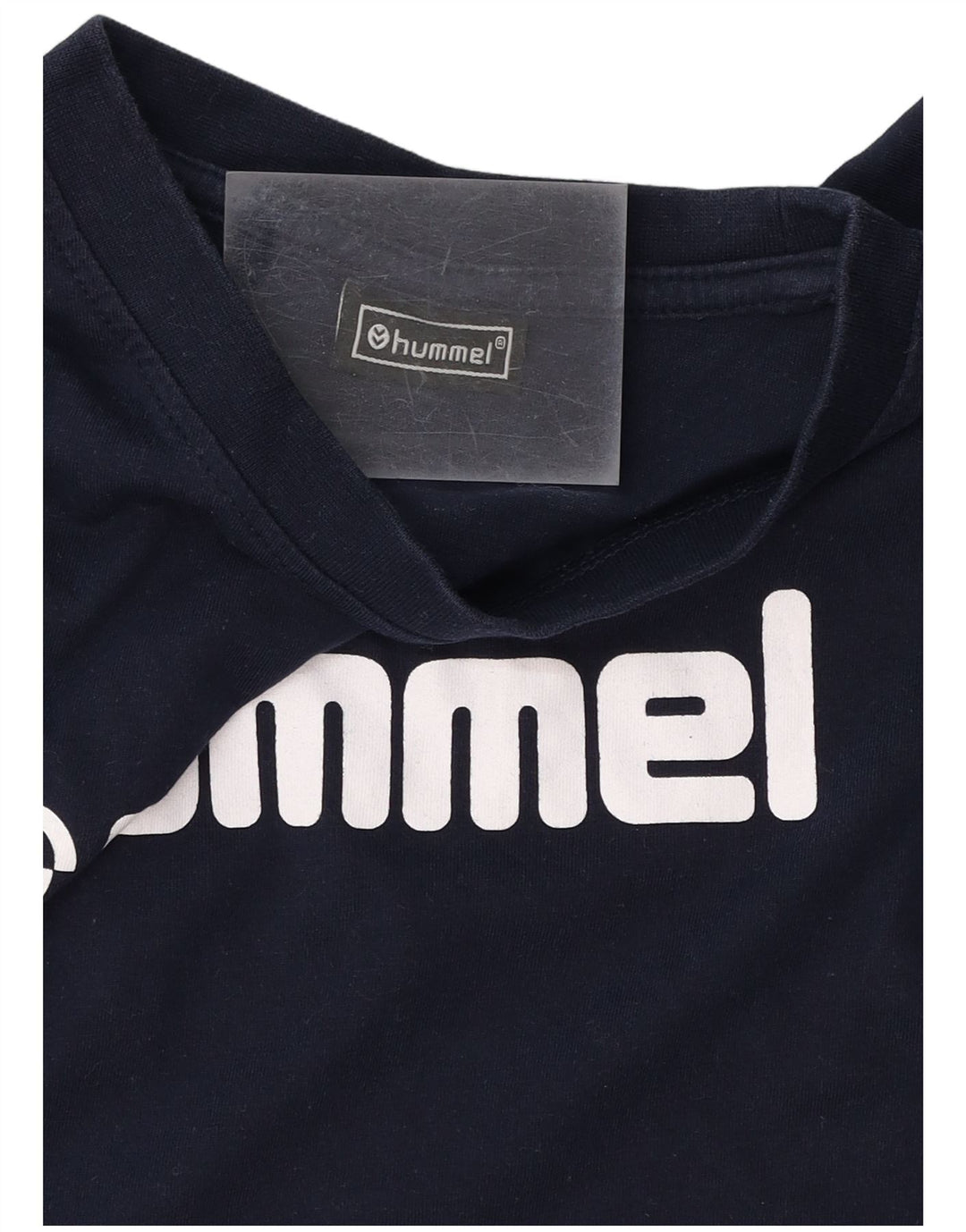 Camiseta masculina gráfica HUMMEL Top médio algodão azul marinho