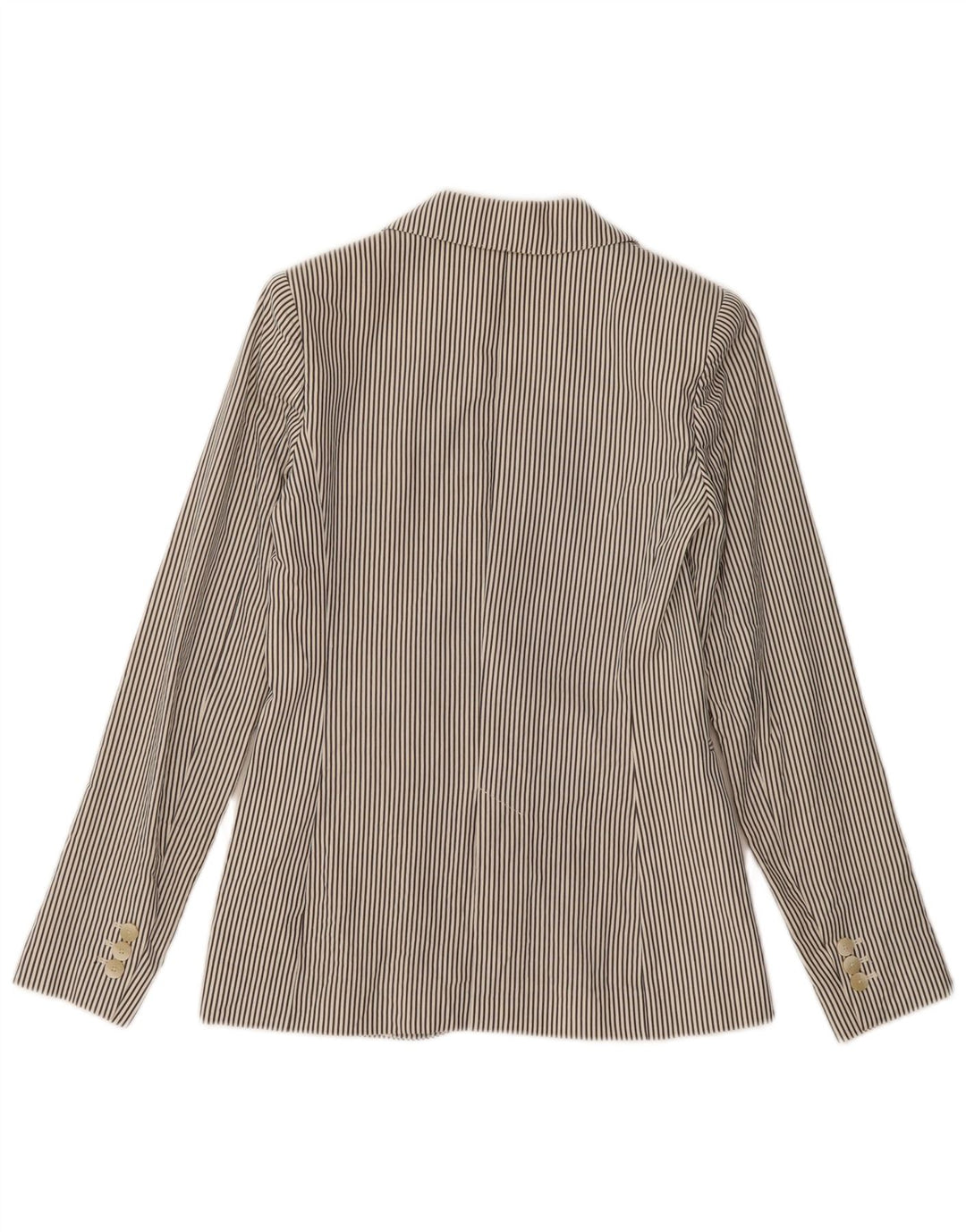 Jaqueta blazer feminina MASSIMO DUTTI com 1 botão EU 34 2XS listra cinza