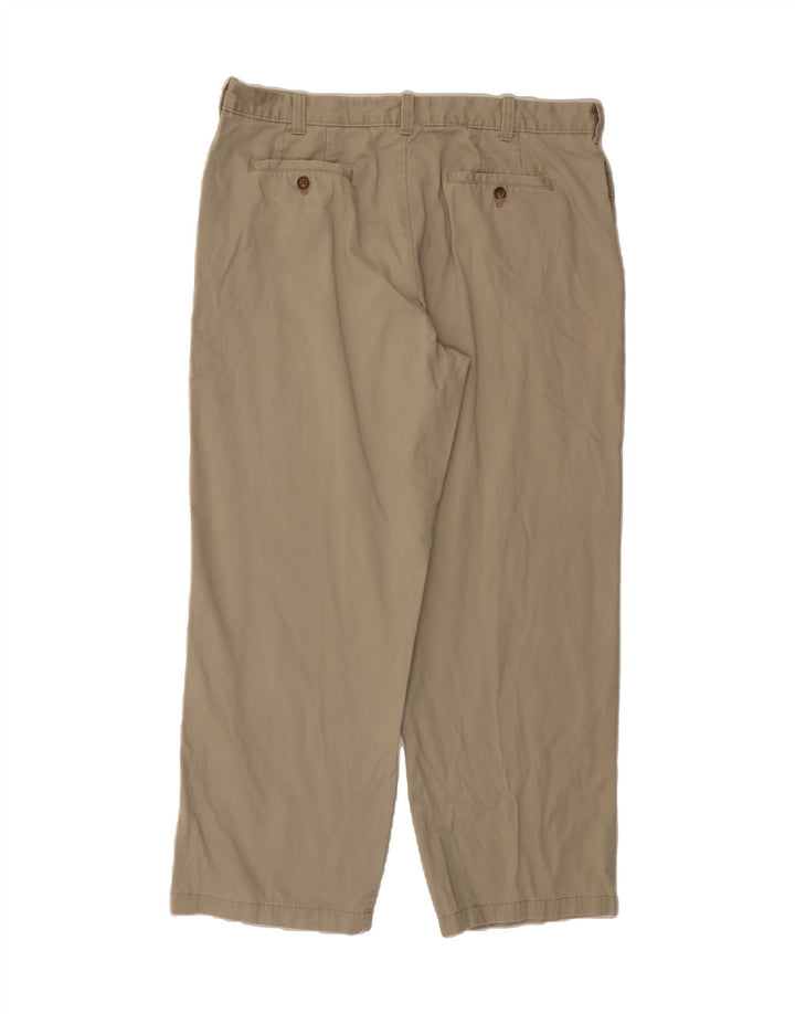 IZOD Mens Straight Chino Trousers W40 L30 Beige Cotton Vintage Izod and Second-Hand Izod from Messina Hembry 