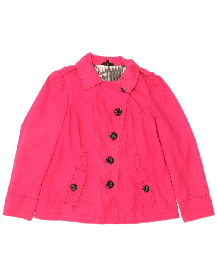 Casaco feminino Marks & Spencer Pea UK 16 grande algodão rosa