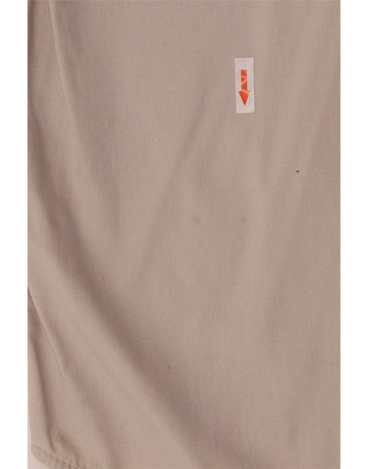 Camisa masculina Wrangler Western de manga curta XL bege
