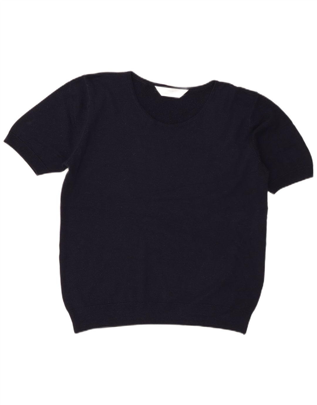 Suéter feminino St Michael com gola redonda Reino Unido 16 grande azul marinho