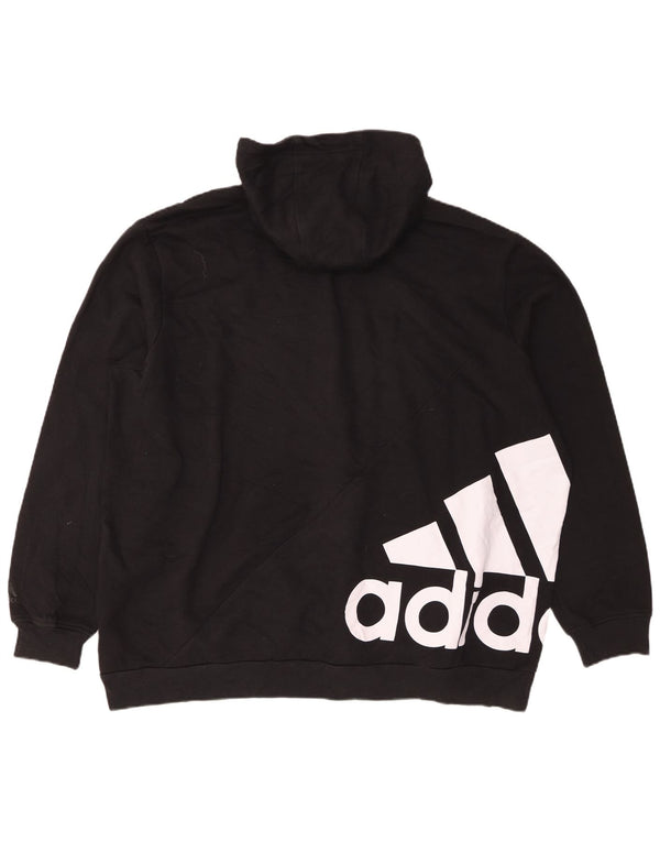 Adidas masculino gráfico solto ajuste moletom com capuz XL algodão preto