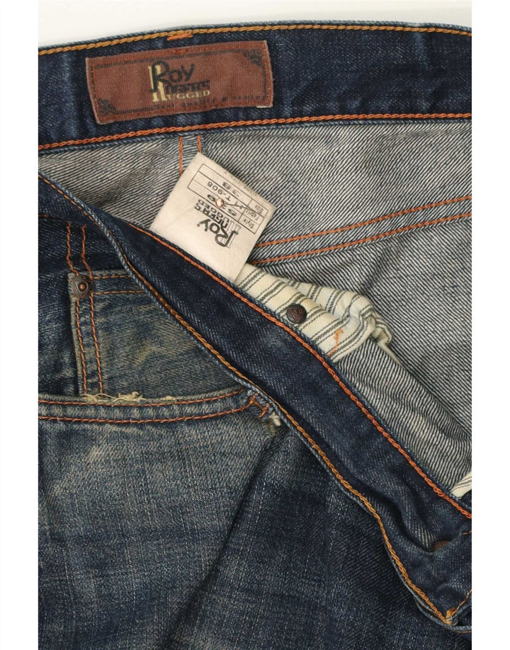 Calça jeans masculina Roy Rogers desgastada W38 L34 azul algodão