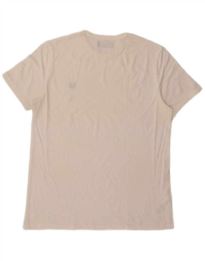 Camiseta masculina Fred Perry grande algodão branco