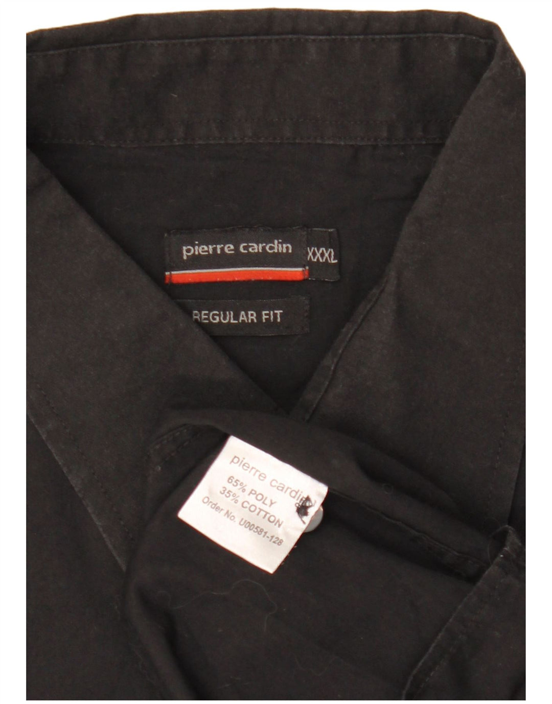 Pierre Cardin Camisa masculina de manga curta regular fit 3XL poliéster preto