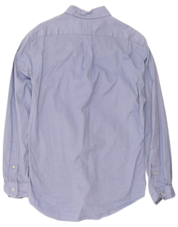 Ralph Lauren Camisa masculina slim fit de algodão azul médio