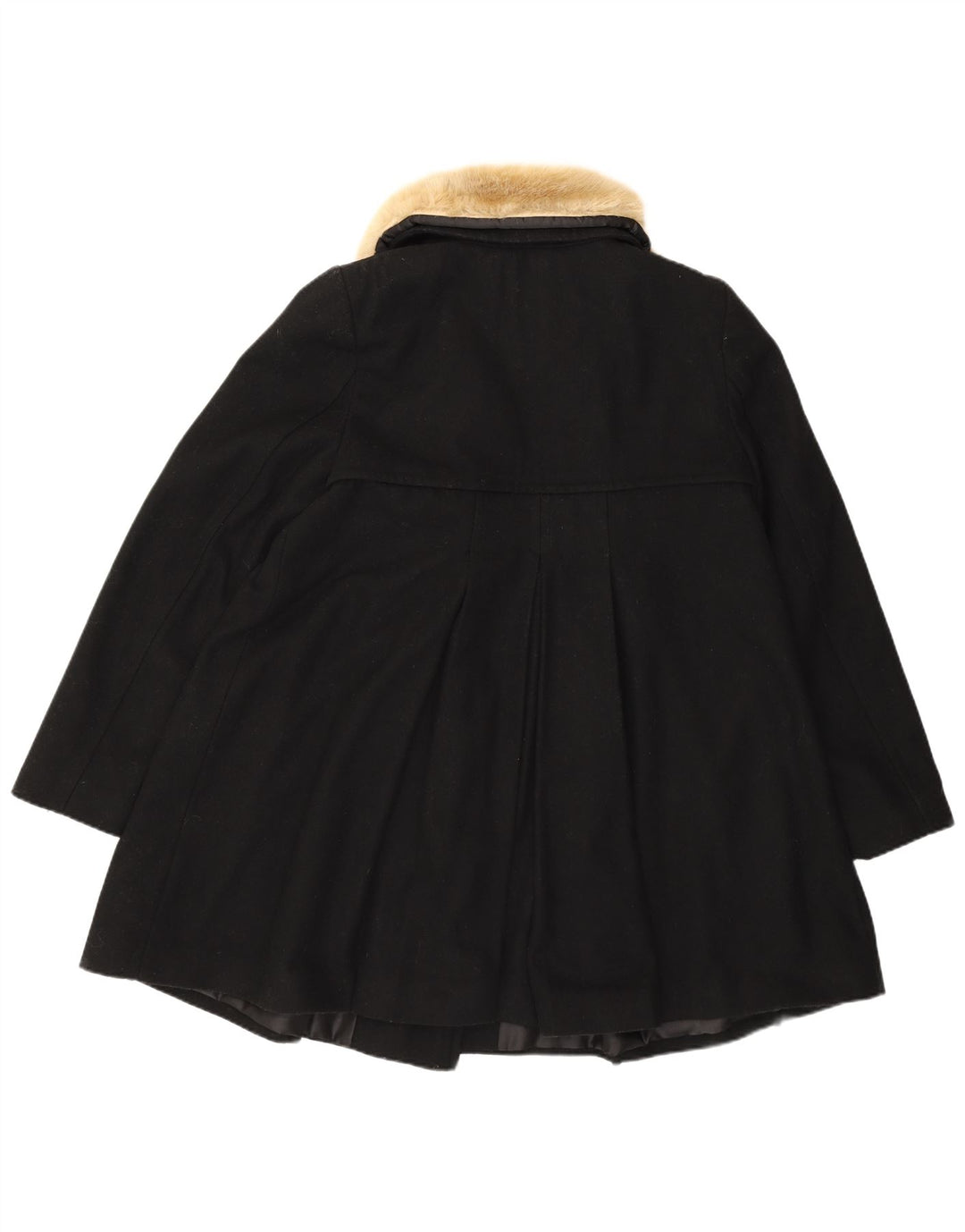 Casaco feminino Monsoon Princess UK 12 lã preta média
