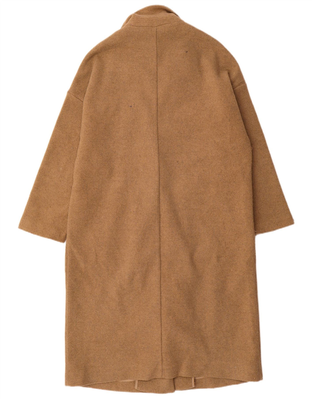 Sobretudo oversized feminino Zara UK 10 pequeno poliéster bege