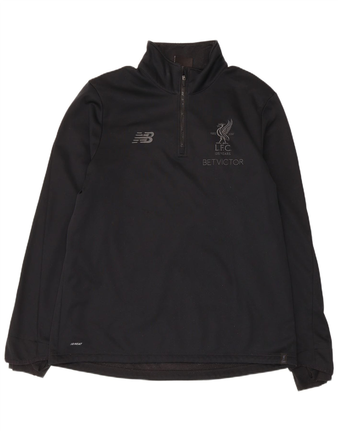 New Balance Masculino Liverpool Zip Neck Pulôver Treino Top XL Preto