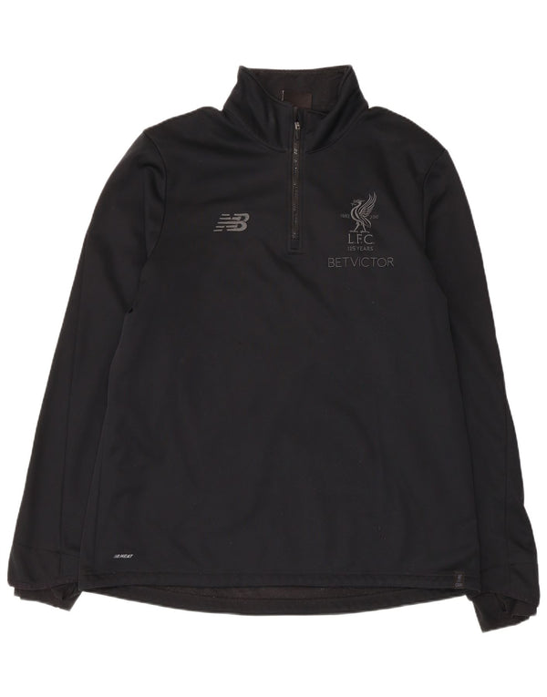 New Balance Masculino Liverpool Zip Neck Pulôver Treino Top XL Preto