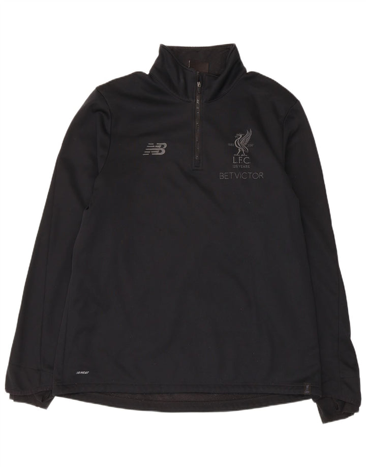 New Balance Masculino Liverpool Zip Neck Pulôver Treino Top XL Preto