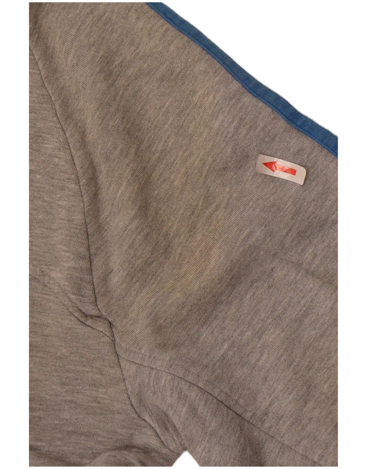 Adidas Mens Moletom Jumper Pequeno Algodão Flecked Cinza