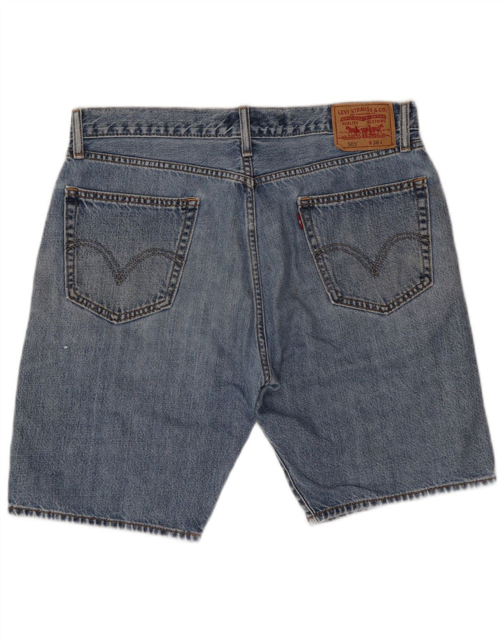 LEVI'S Masculino 505 Shorts Jeans W36 Grande Algodão Azul