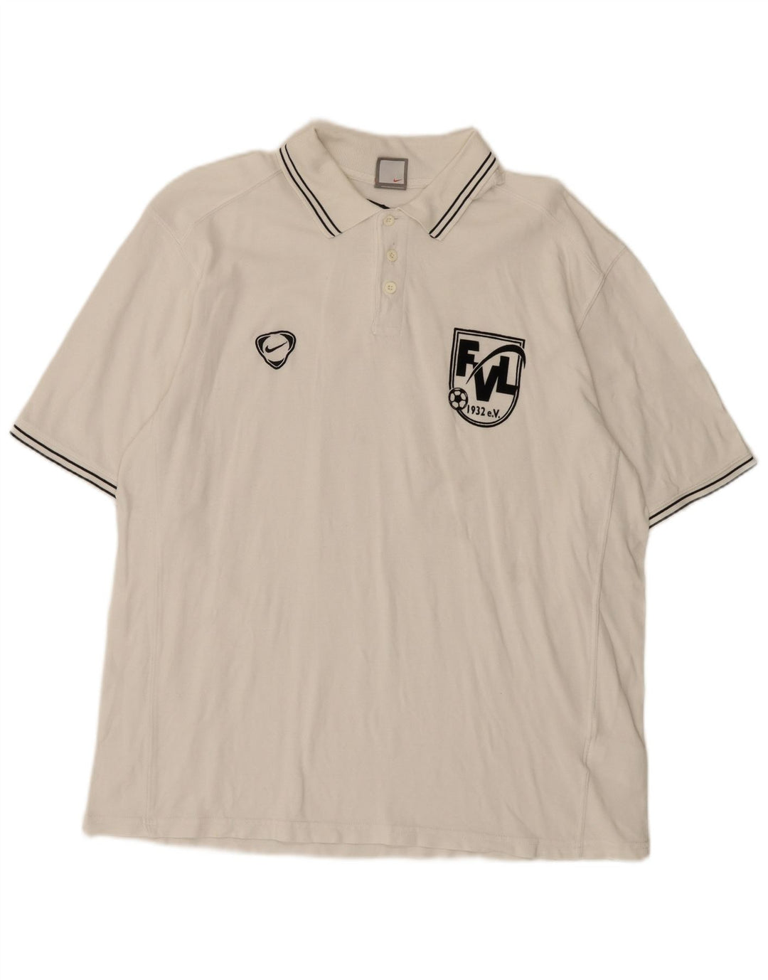 Camisa polo gráfica masculina Nike XL algodão branco