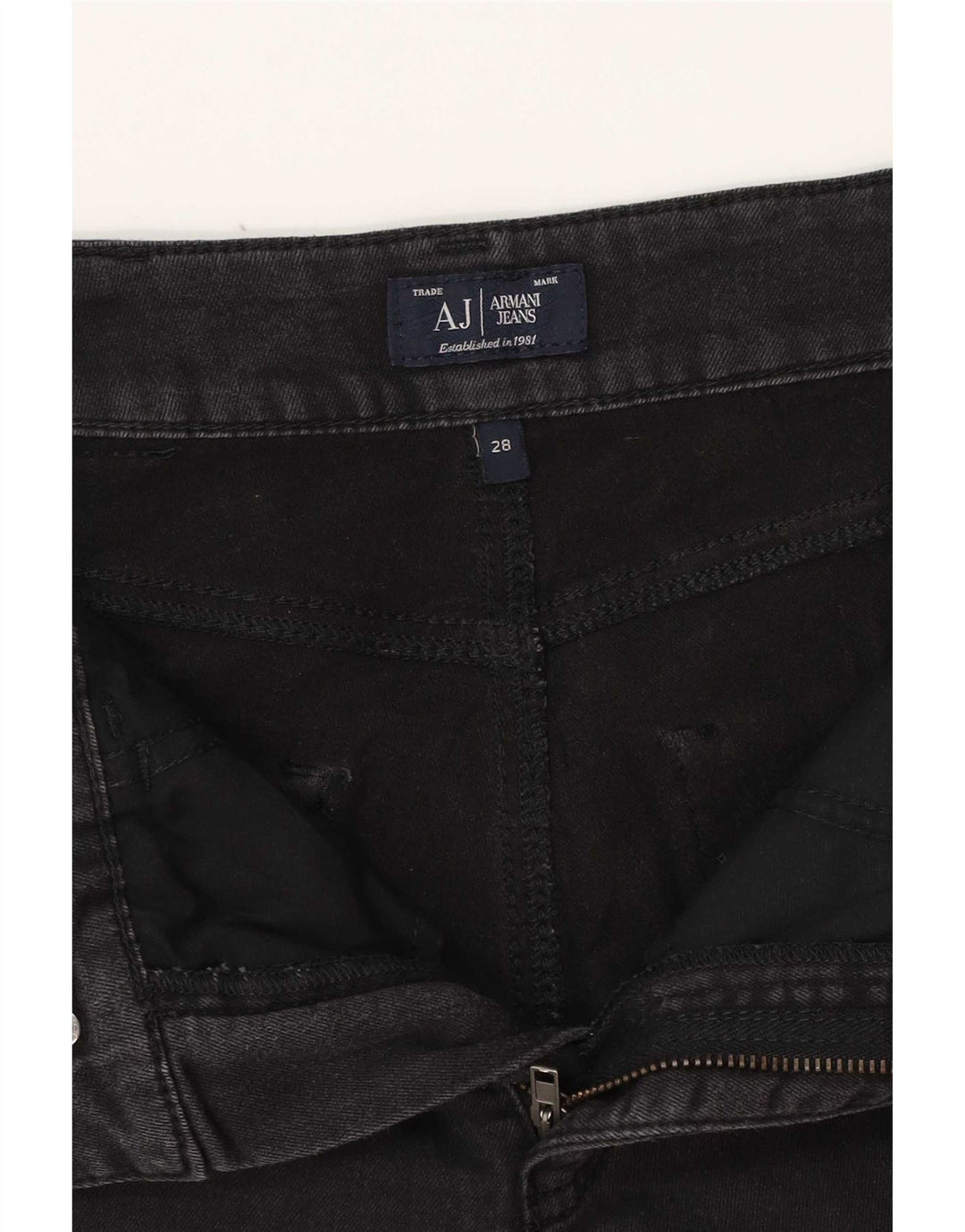 Calça jeans feminina Armani W28 L28 preta