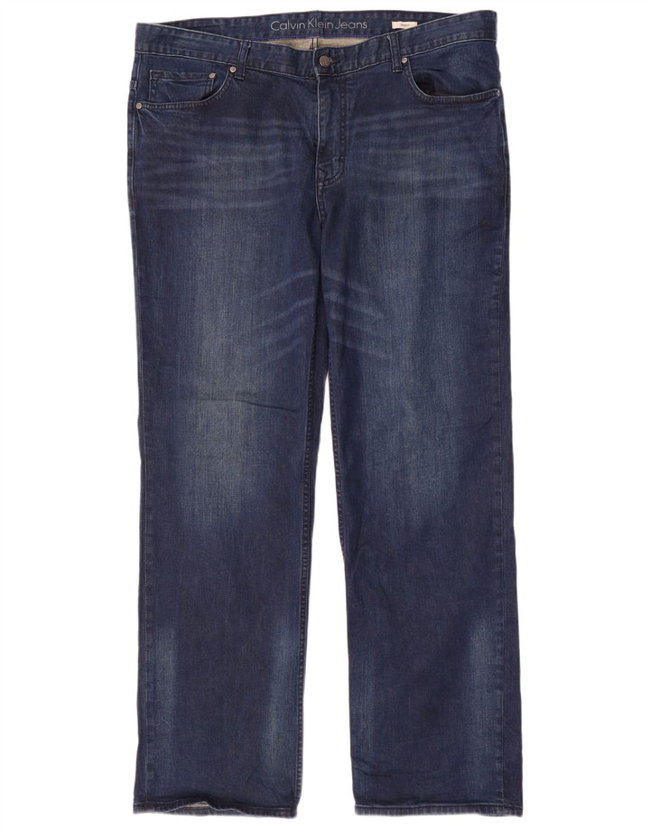 Calça jeans reta masculina Calvin Klein W38 L32 azul marinho