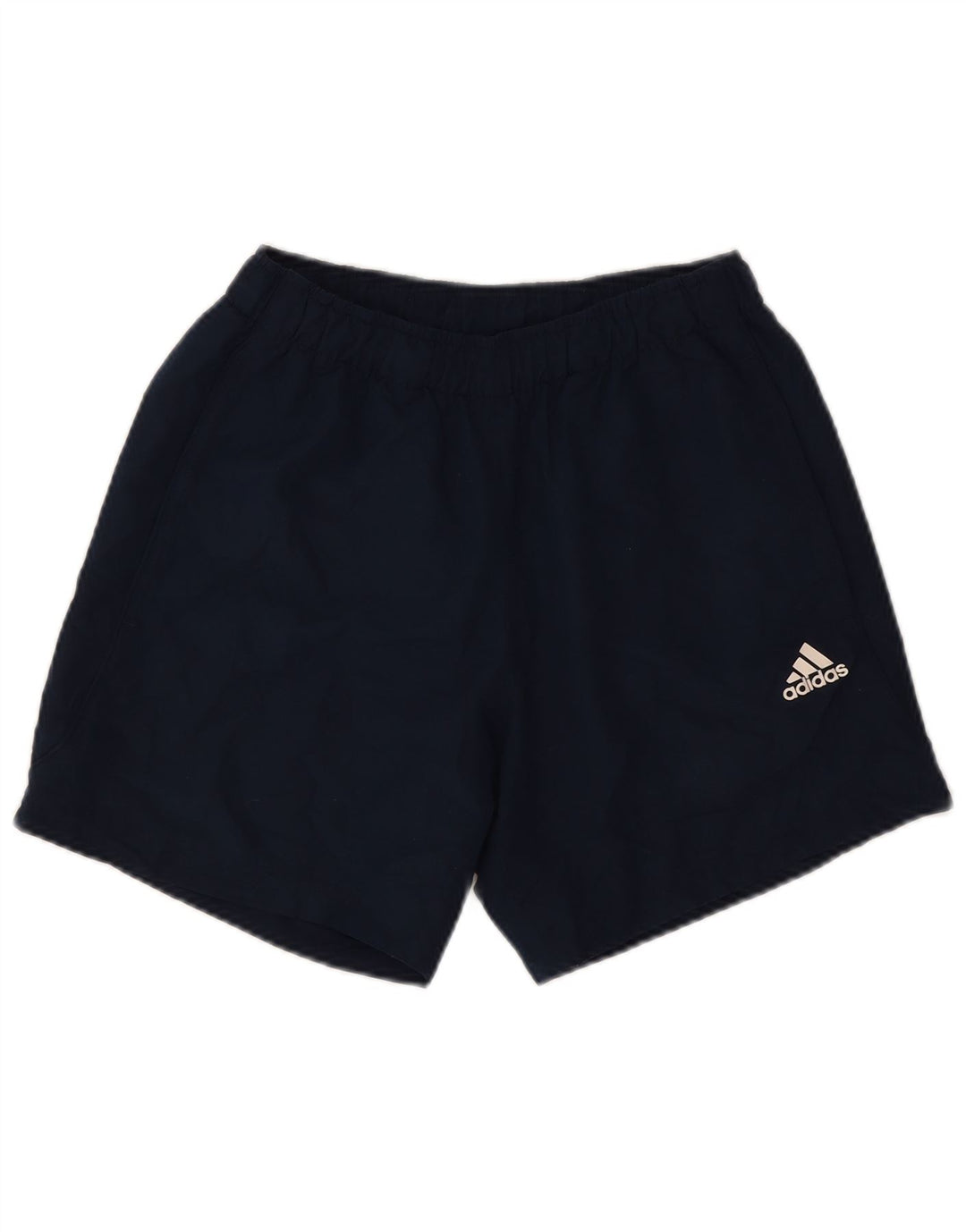 Shorts esportivos masculinos Adidas pequenos poliéster azul marinho