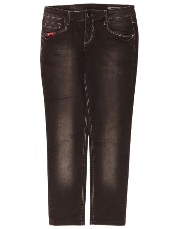 Gas Womens Slim Jeans W31 L30 Algodão Preto