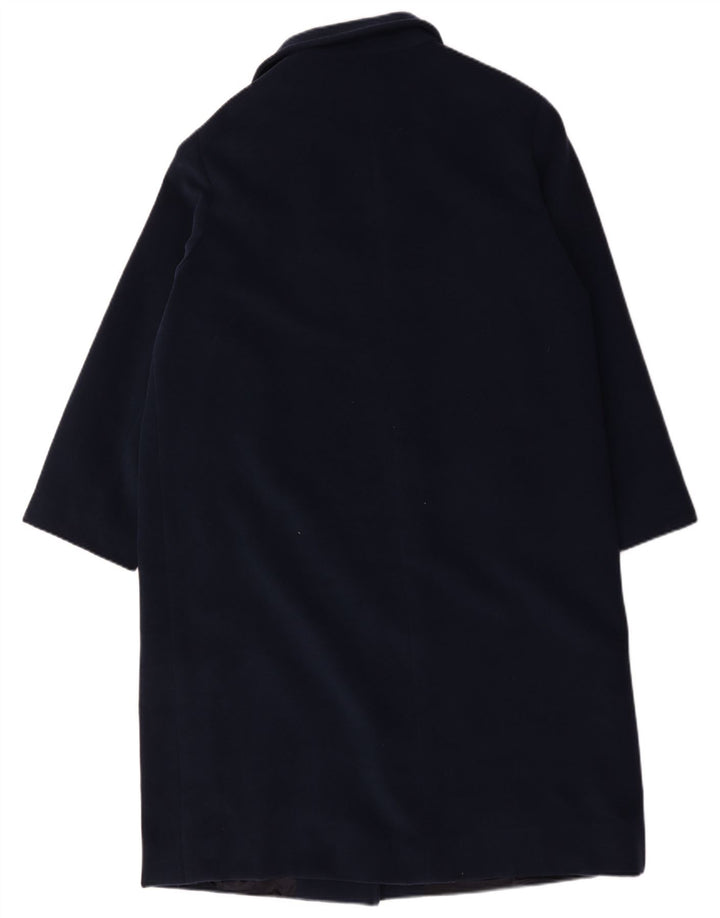 Sobretudo feminino vintage IT 48 XL lã azul marinho