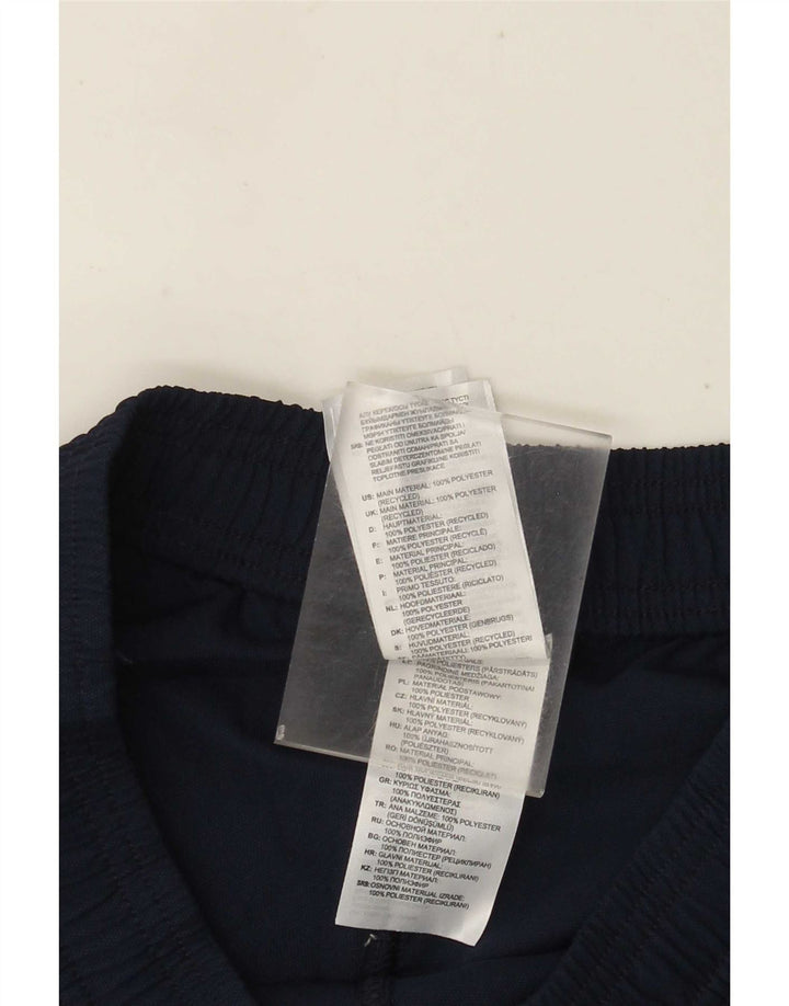 Shorts esportivos gráficos masculinos Adidas pequenos poliéster azul marinho
