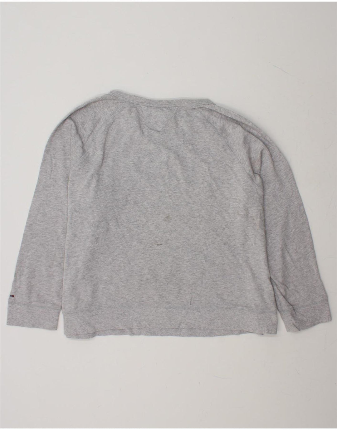 TOMMY HILFIGER Womens Graphic Sweatshirt Jumper UK 20 2XL Grey Cotton Vintage Tommy Hilfiger and Second-Hand Tommy Hilfiger from Messina Hembry 