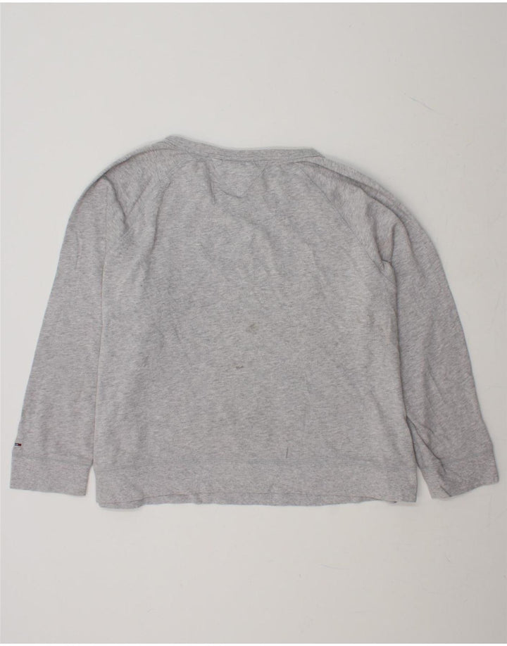 TOMMY HILFIGER Womens Graphic Sweatshirt Jumper UK 20 2XL Grey Cotton Vintage Tommy Hilfiger and Second-Hand Tommy Hilfiger from Messina Hembry 