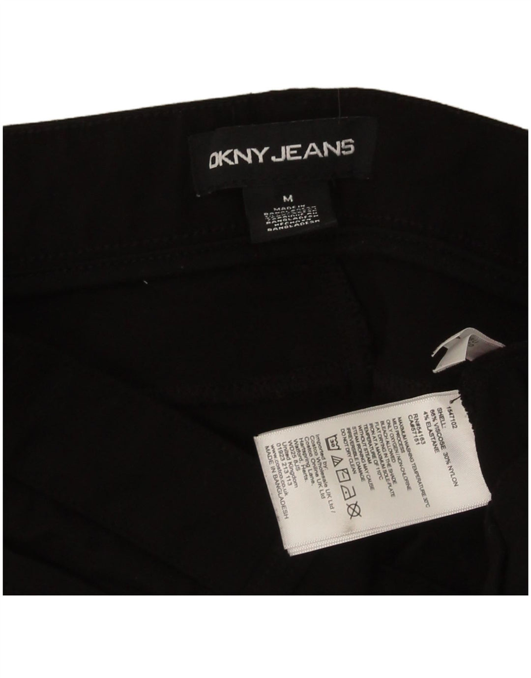 Calça feminina casual slim Dkny média W30 L28 preta viscose