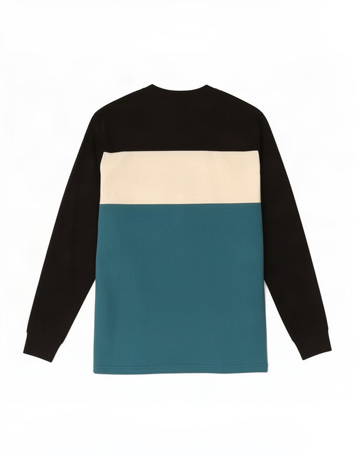 Vans Mens Graphic Top manga comprida pequeno preto colorblock algodão