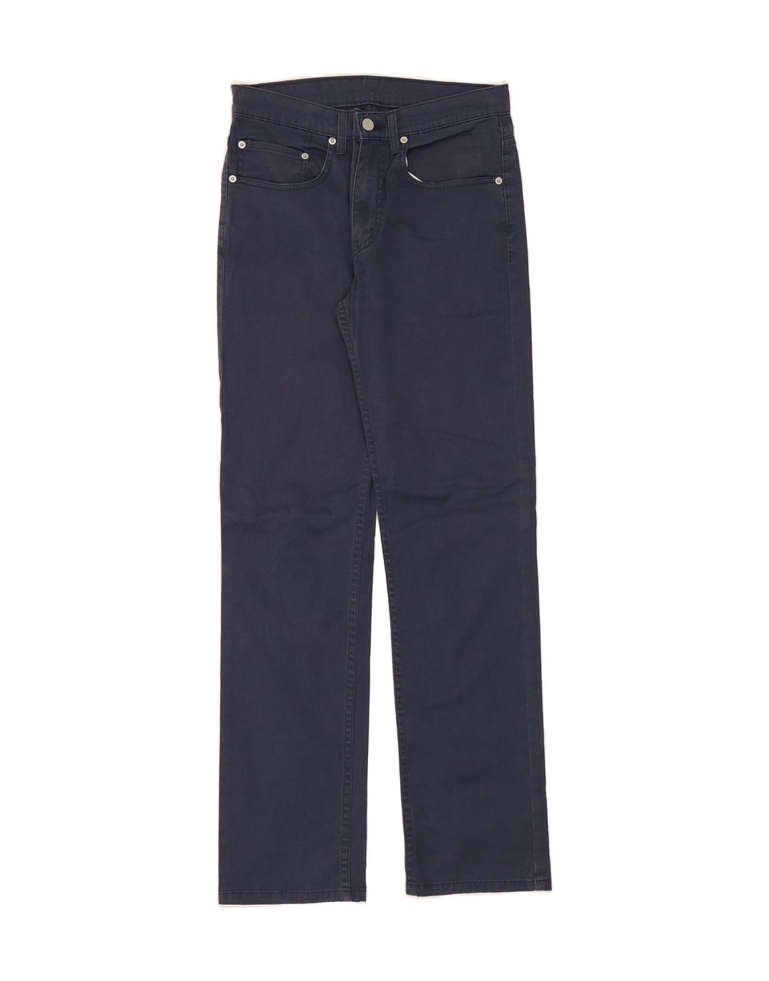 LEVI'S Mens Straight Casual Trousers W31 L34 Navy Blue Cotton Vintage Levi's and Second-Hand Levi's from Messina Hembry 