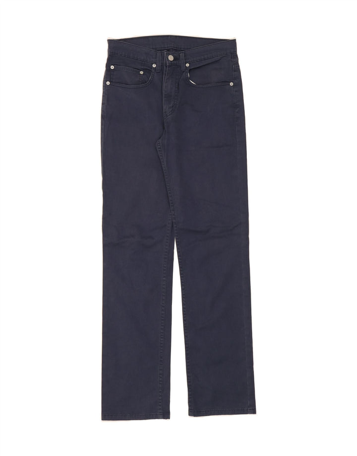 LEVI'S Mens Straight Casual Trousers W31 L34 Navy Blue Cotton Vintage Levi's and Second-Hand Levi's from Messina Hembry 