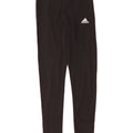 ADIDAS Womens Leggings UK 8/10 Pequeno Algodão Preto