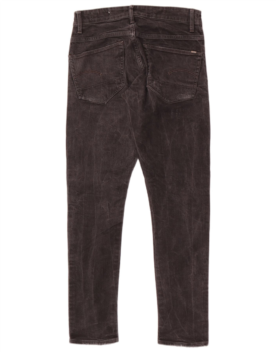 G-Star masculino 3301 jeans super slim desgastado W28 L29 preto