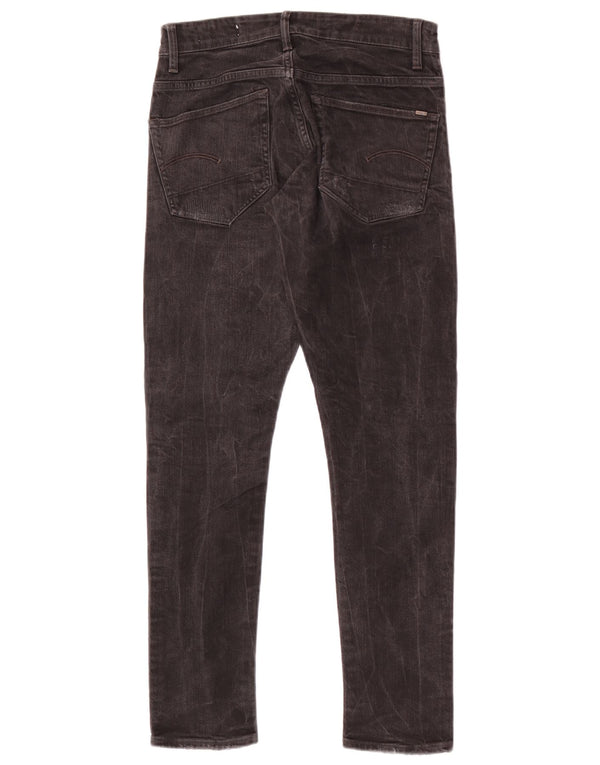 G-Star masculino 3301 jeans super slim desgastado W28 L29 preto