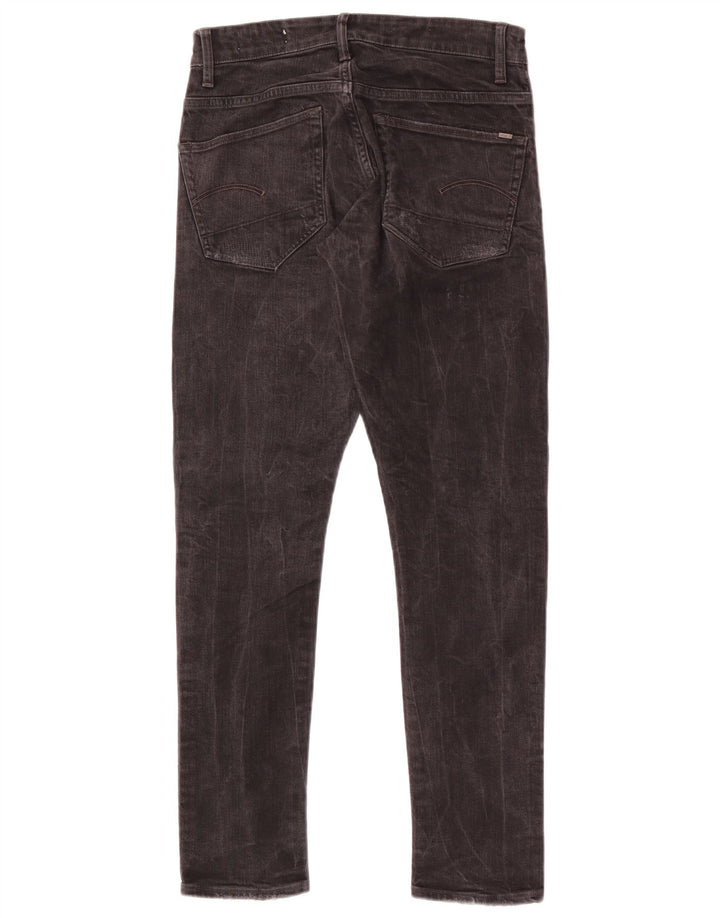 G-Star masculino 3301 jeans super slim desgastado W28 L29 preto