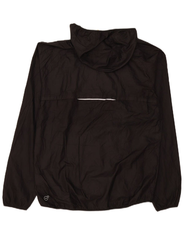 Jaqueta de chuva feminina com capuz Puma UK 16 grande poliéster preto