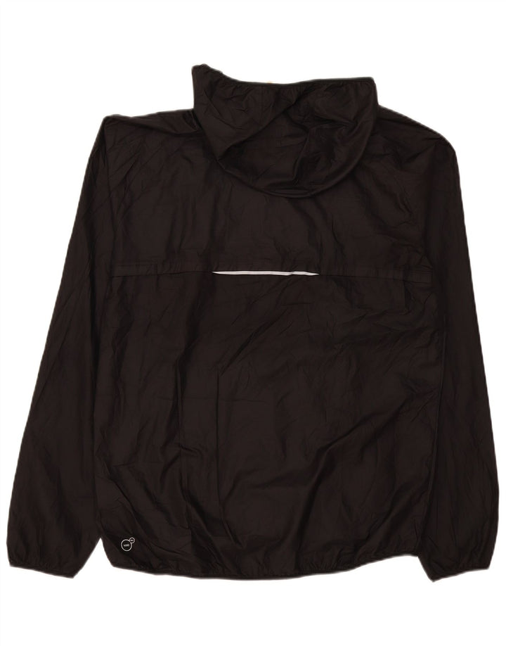 Jaqueta de chuva feminina com capuz Puma UK 16 grande poliéster preto