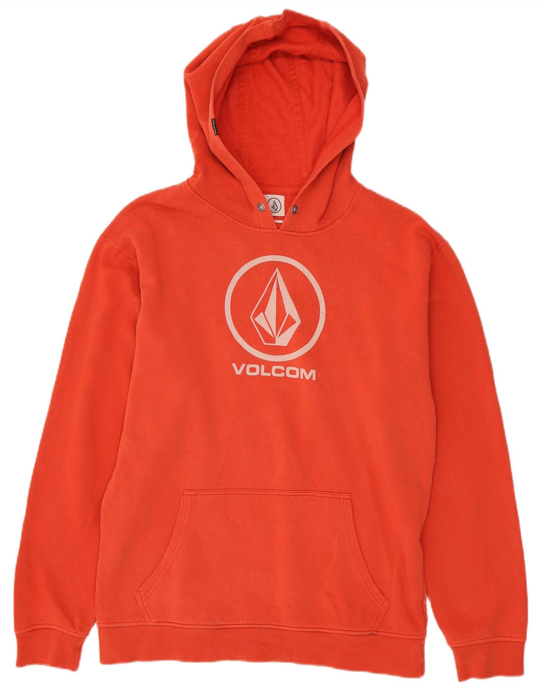Jumper com capuz gráfico masculino Volcom grande laranja